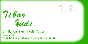 tibor hudi business card